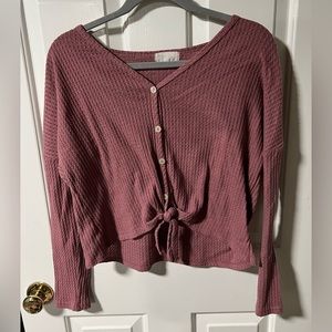 Altered state Pink front tie top